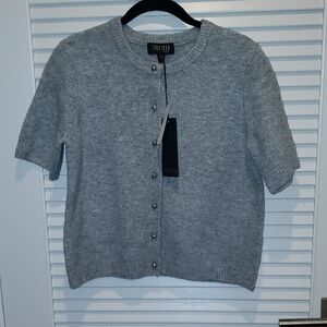 Truth Light Gray Button-Up Cardigan